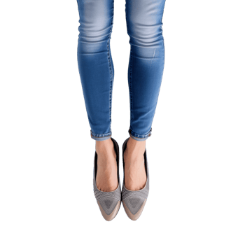 AI generated Woman legs in jeans and shoes png