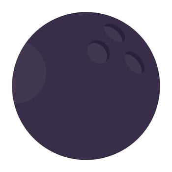Editable design icon of bowling ball vector