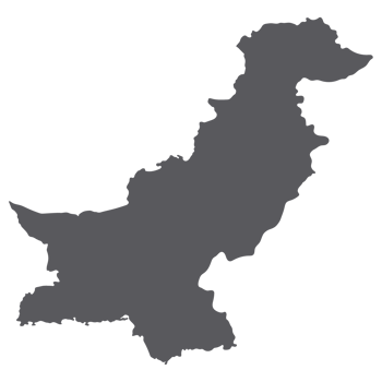 Pakistan map. Map of Pakistan in grey color png
