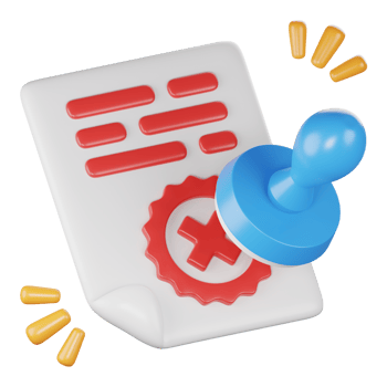 rejected document 3d icon illustration png