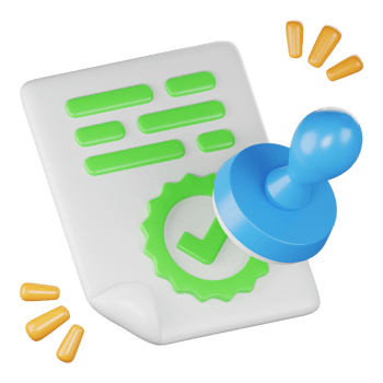 approved document 3d icon illustration png