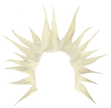 shaggy man hairstyle blond colour.beauty style.high hair styling . vector