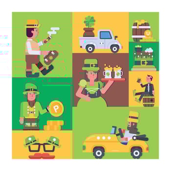 Trendy Irish Theme vector