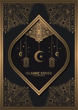 Luxury ramadan islamic ornament cover vector