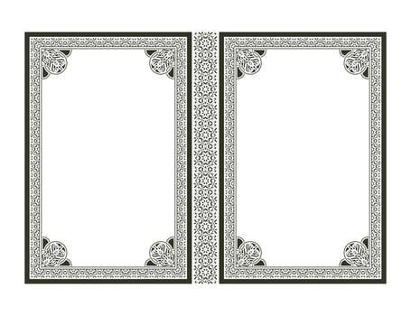 Frame Ornamental book cover design vector