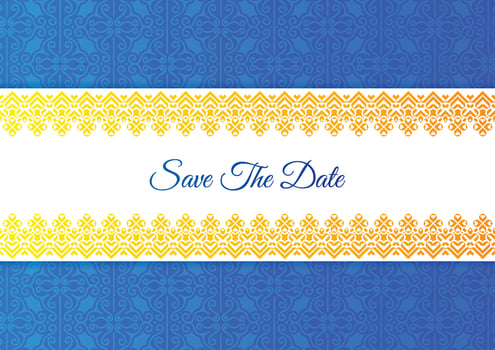 Colorful invitation background style ornamental pattern vector