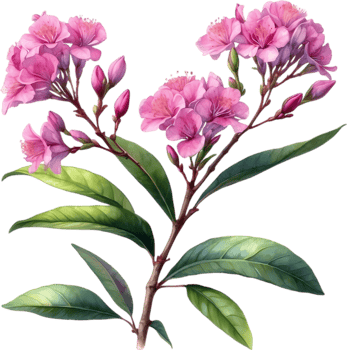 AI generated Watercolor painting Pride of India flower. png