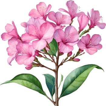 AI generated Watercolor painting Pride of India flower. png