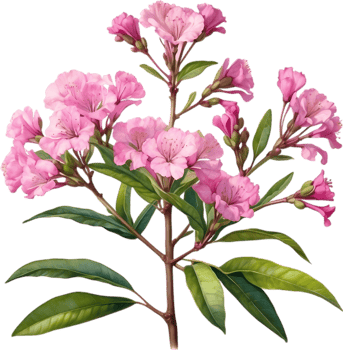 AI generated Watercolor painting Pride of India flower. png