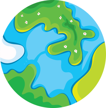 Environmental Concept with World Map for Earth Day png