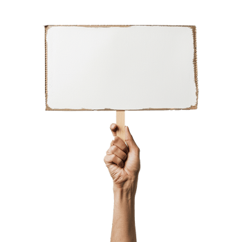 AI generated Handheld protest sign on transparent background png