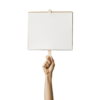 AI generated Handheld protest sign on transparent background png