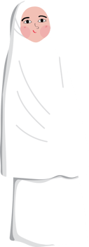 Woman wearing ihram png