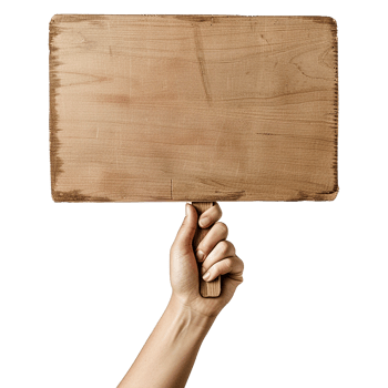 AI generated Handheld protest sign on transparent background png
