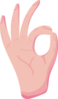 hand pose ok gesture png