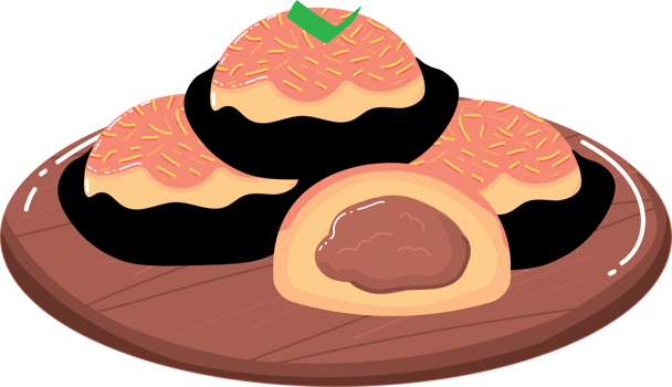 Pineapple Tart Cookies Illustration png