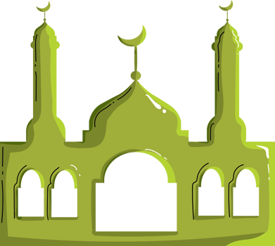 green islamic mosque for Ramadan Kareem decoration png