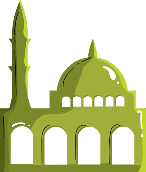 green islamic mosque for Ramadan Kareem decoration png