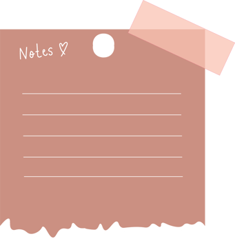 sticky notes with flat and pastel color png