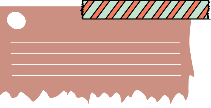 Taped office memo paper png
