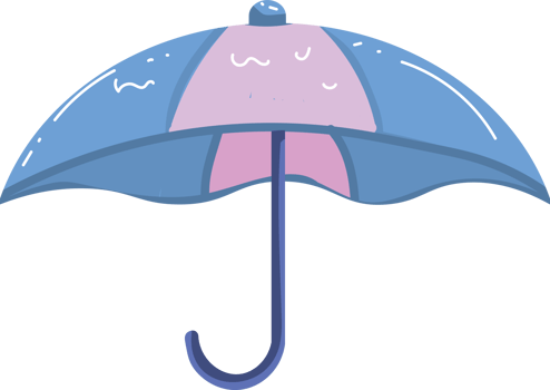 Open Umbrella Under Falling Rain Drops png