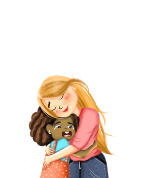 mother hugging her baby png