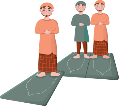 People tarawih prayer in congregation. Muslim people perform taraweeh prayer night during ramadan. Prayers in congregation at the mosque, Happy fasting, Ramadan kareem png
