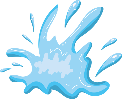 Blue waves and water splashes png