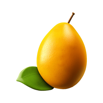 AI generated 3d Mango isolated fruits on transparent background png