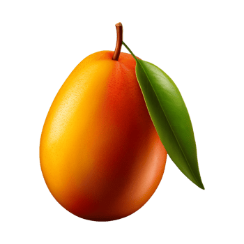 AI generated 3d Mango isolated fruits on transparent background png