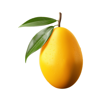 AI generated 3d Mango isolated fruits on transparent background png