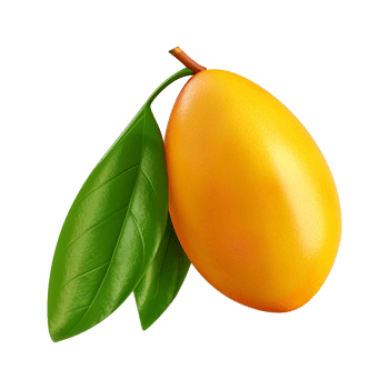 AI generated 3d Mango isolated fruits on transparent background png
