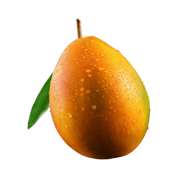 AI generated 3d Mango isolated fruits on transparent background png