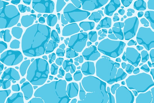 Watercolor blue water surface vector