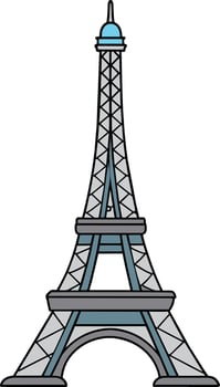 Hand drawn Eiffel Tower vector illustration