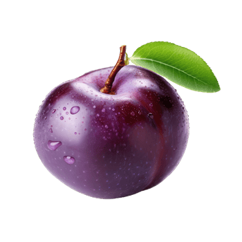 AI generated Plum Studio Shot Isolated on Transparent Background, Food Photography, png