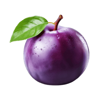 AI generated Plum Studio Shot Isolated on Transparent Background, Food Photography, png