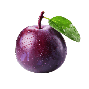 AI generated Plum Studio Shot Isolated on Transparent Background, Food Photography, png