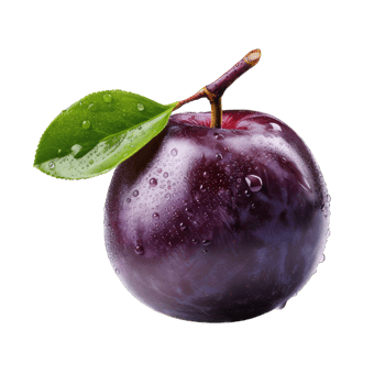 AI generated Plum Studio Shot Isolated on Transparent Background, Food Photography, png