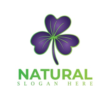 Natural, eco food, green leaf seedling, growing plant logo design vector template. Natural logos with leaves