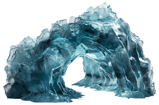AI generated Abstract blue geode with layers and textured details on transparent background - stock png. png
