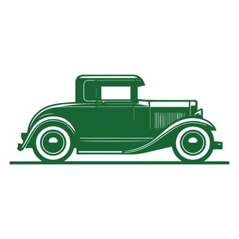 Print  Retro Vintage Car Vector Illustration