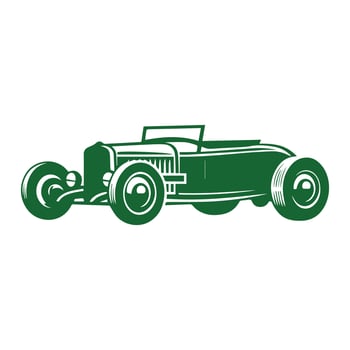 Print  Retro Vintage Car Vector Illustration