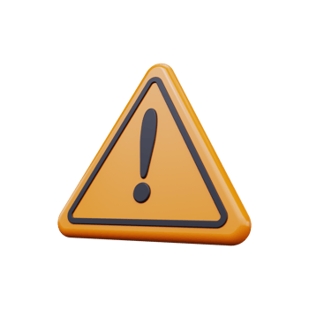 3D yellow attention sign icon png