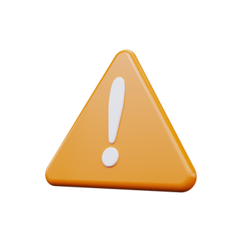 3d yellow warning sign. png