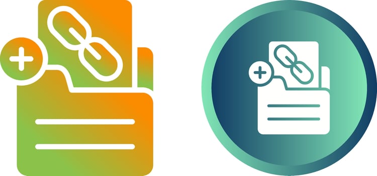 Document Insert Link Vector Icon