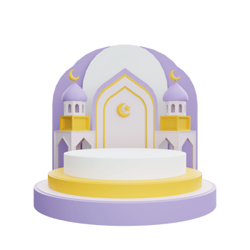 3d islamic banner template greeting ramadan kareem png