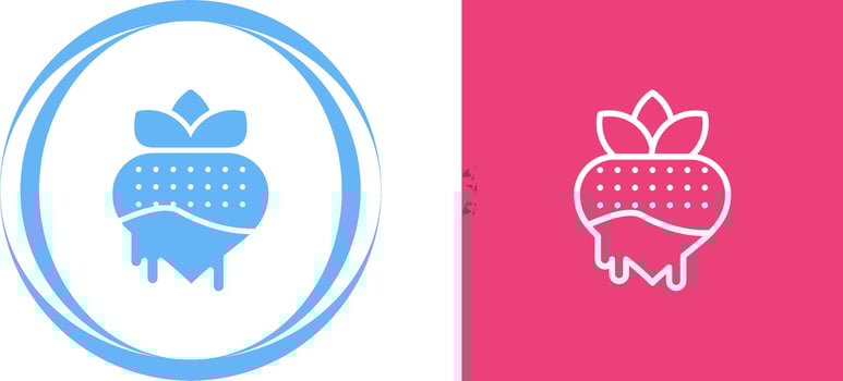 Chocolate strawberry Vector Icon