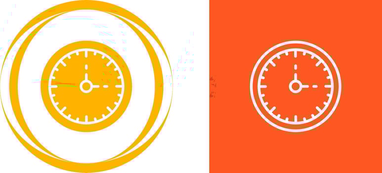 Clock Three Vector Icon