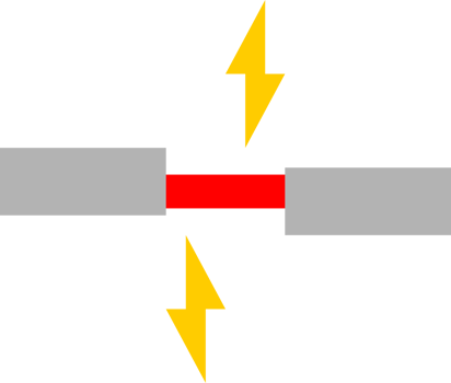 broken electric cable wire short circuit icon png